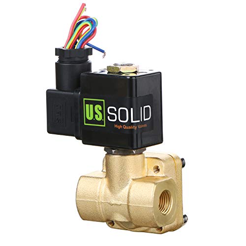 1/4" Brass Electric Solenoid Valve 12V DC Normally closed 230 PSI VITON Water Air Oil