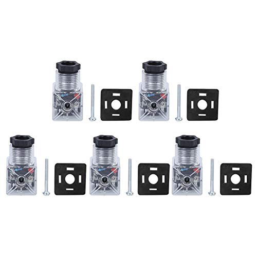 5Pcs Hydraulic Solenoid Valve Coil Plug Transparent Universal Light Without 와이어 DC24 5 Sold Time