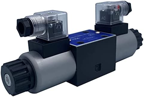 Hydraulic Directional Control Solenoid Valve D03 (NG6) 21 GPM 4560 psi, AC or DC 3 Positionu2026 (12VDC, T-A&B to Tank and P Blocked in Center Position)