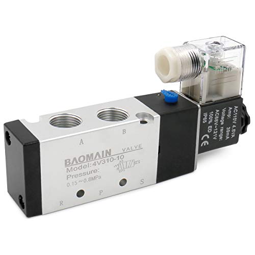Baomain Pneumatic Solenoid Air Valve 4V310-10 AC110V 5 Way 2 Position PT3/8