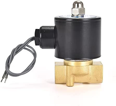 CGELE Brass Electric Solenoid Valve 12V 1/4inch（inch） Pneumatic Air Normally Colsed Water Gas Fuel Oil 1/4inch-12V