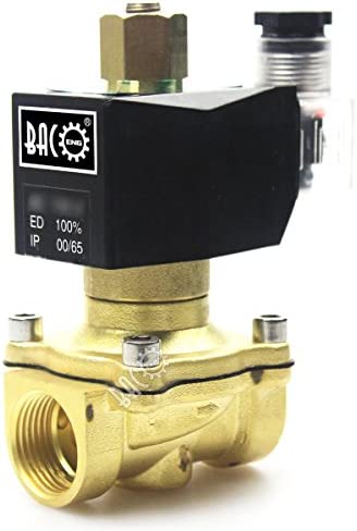 BACOENG 3/4 110V Electric Solenoid Valve (NPT, Brass, Normally Open)
