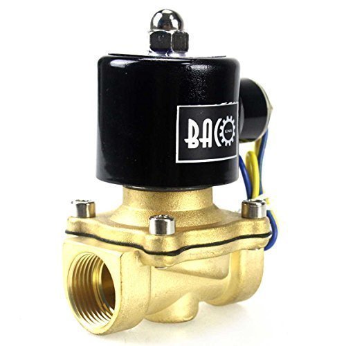 BACOENG 1/2" NPT AC110V Brass Normally Closed Electric Solenoid Valve Air Water Oil