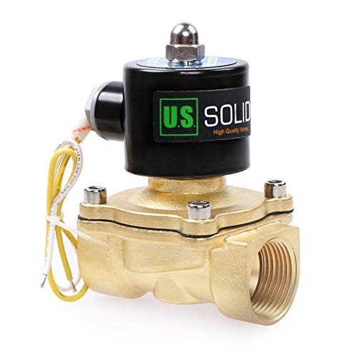 1" Brass Electric Solenoid Valve 110VAC Normally Closed Water Diesel.