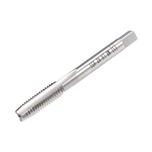 uxcell Metric Machine Tap Left M8 Thread 1.25 Pitch H2 3 Flutes High Speed Steel