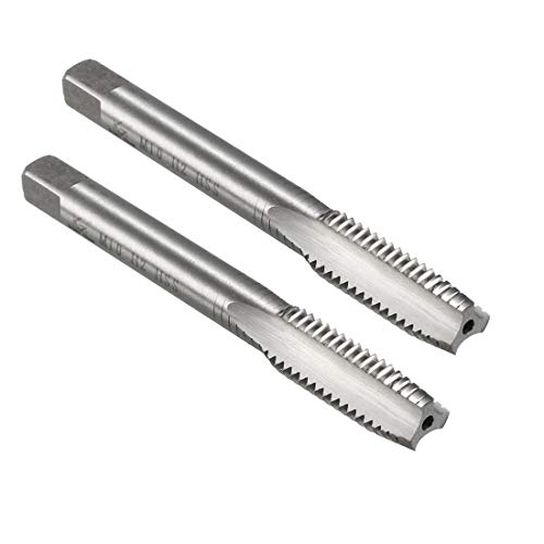 uxcell Metric Machine Tap M10 x 1.5mm H2 HSS Uncoated 3 Straight Flutes Thread Tapping DIY Tool 2pcs