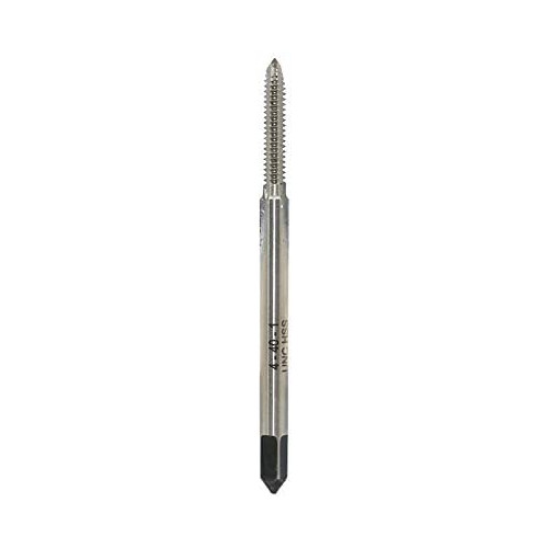 Machine Tap 1/4-20 UNC Thread Pitch 3 Flutes, High Speed Steel Thread Forming Pointed Tap, Uncoated (Bright) Finish, Round Shank with Square End, Plug Chamfer, HSS Machine Screw Plug Tap