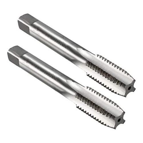 uxcell Metric Machine Tap M16 x 2mm H2 HSS Uncoated 4 Straight Flutes Thread Tapping DIY Tool 2pcs