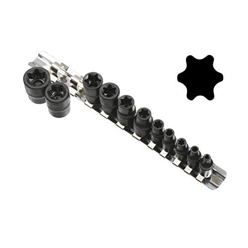 11 Pc Torx Star Bit Female External E Socket Set Automotive Tools E4-e20