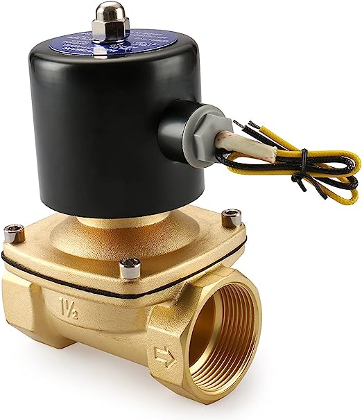 바오메인 전기 솔레노이드 밸브 포트 1-1/2" 110VAC 물과 호환되는 직동 정상 폐쇄(NC) 나사