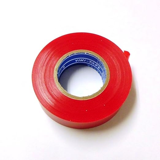 【덴카】하네스 테이프 컬러 색상 [ 빨강]#234W[10개들이] 0.13×19mm 폭×20m롤