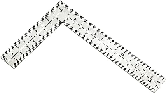 B Baosity L자형 직각자 목수 정사각형 목공도구 측정 레이아웃 도구 DIY 취미 아트 플레이밍 제도 도구 목공테일러, 10×15cm