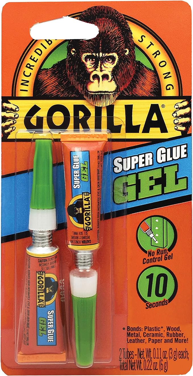 Gorilla 고릴라 강력순간접착제젤 3그램들이 튜브 2개 투명 1팩